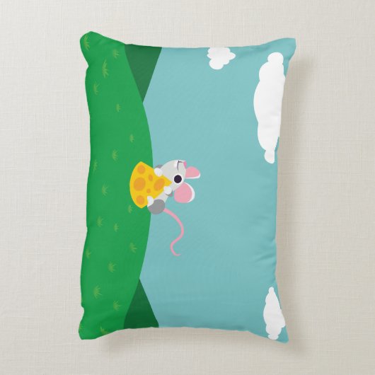 De heer Cheeseman the Mouse Accent Kussen (Achterkant (Verticaal))