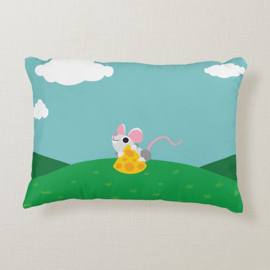 De heer Cheeseman the Mouse Accent Kussen (Achterkant)