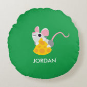 De heer Cheeseman the Mouse Rond Kussen (Voorkant)