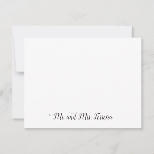 de heer Chic Blush Pink Couple Pas getrouwd Polka  Notitiekaartje (Voorkant)