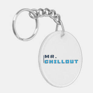 De heer Chillout Key Ring Transparent Logo Sleutelhanger