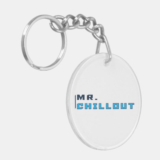 De heer Chillout Key Ring Transparent Logo Sleutelhanger (Voorkant Links)