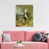 de heer Clayton Jones, c.1744-45 (olie op canvas) Canvas Afdruk (Insitu (Woonkamer))