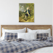 de heer Clayton Jones, c.1744-45 (olie op canvas) Canvas Afdruk (Insitu (Slaapkamer))
