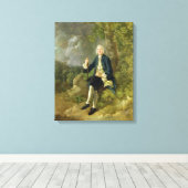 de heer Clayton Jones, c.1744-45 (olie op canvas) Canvas Afdruk (Insitu (Houten vloer))