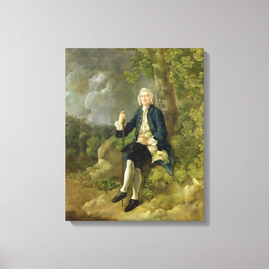 de heer Clayton Jones, c.1744-45 (olie op canvas) Canvas Afdruk (Voorkant)