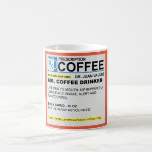 de heer Coffee Drinker Prescription Mok