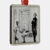 De heer Collins en Elizabeth Metalen Ornament (Rechts)