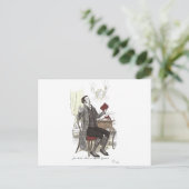 De heer Collins Reads - Jane Austen Pride & Prejud Briefkaart (Staand voorkant)