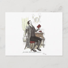 De heer Collins Reads - Jane Austen Pride & Prejud Briefkaart