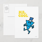 de heer Cool | Gele letters Briefkaart (Voorkant / Achterkant)