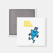 de heer Cool | Gele letters Magneet (Voorkant / Achterkant)