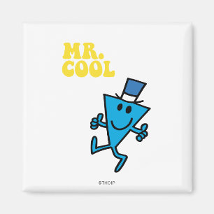 de heer Cool Gele letters Magneet