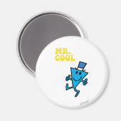 de heer Cool | Gele letters Magneet (Voorkant / Achterkant)