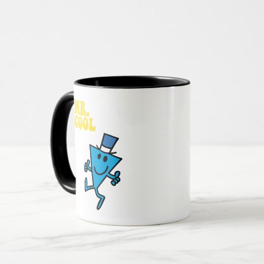 de heer Cool | Gele letters Mok (Voorkant links)