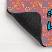 de heer Cool | Gele letters Muismat (Hoek)