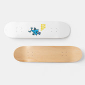 de heer Cool | Gele letters Skateboard (Horizontaal)