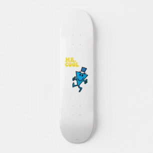 de heer Cool Gele letters Skateboard