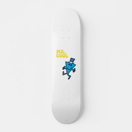 de heer Cool | Gele letters Skateboard (Voorkant)