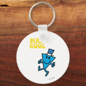 de heer Cool | Gele letters Sleutelhanger (Voorkant)