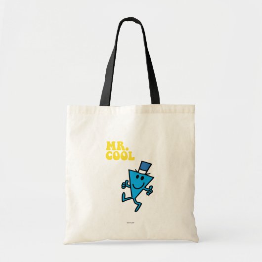 de heer Cool | Gele letters Tote Bag (Voorkant)