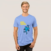 de heer Cool | Gele letters Tri-Blend Shirt (Voorkant volledig)