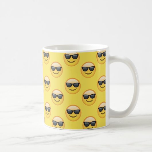 de heer Cool Sunglazen Emoji Koffiemok (Rechts)