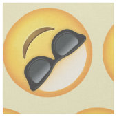 de heer Cool Sunglazen Emoji Pattern Fabric Stof (Close Up)