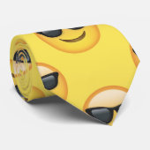 de heer Cool Sunglazen Emoji Stropdas (Opgerold)