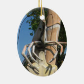 De heer Crustacean AKA Lobster Head ... Boeddhisti Keramisch Ornament (Achterkant)