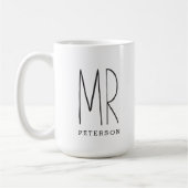 De heer Custom Couple Mok Wedding Mok Jubileum (Links)