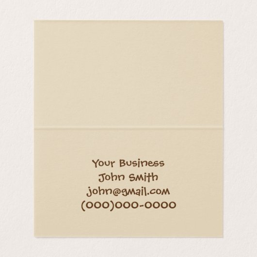 de heer Cutie Visitekaartje (Binnenkant ongevouwen)