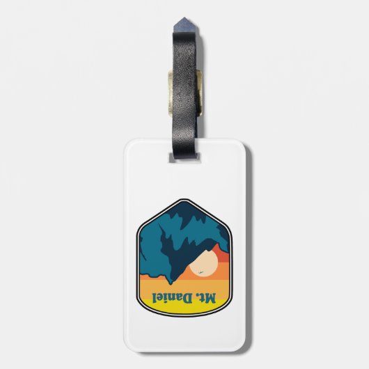 De heer Daniel Washington Sunrise Bagagelabel (Achterkant verticaal)