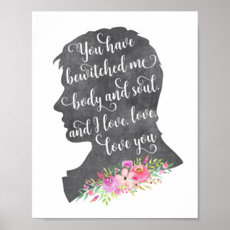 De heer Darcy Book Quote print