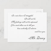 de heer Darcy Line Briefkaart (Voorkant / Achterkant)