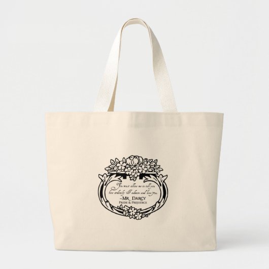 de heer Darcy Loves en Admires Grote Tote Bag (Voorkant)