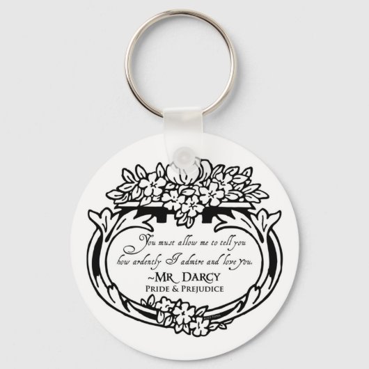 de heer Darcy Loves en Admires Sleutelhanger (Voorkant)