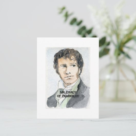 De heer Darcy of Pemberley Briefkaart (Staand voorkant)