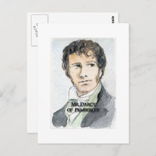De heer Darcy of Pemberley Briefkaart (Voorkant / Achterkant)