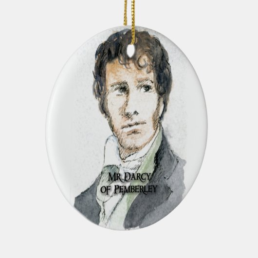 De heer Darcy of Pemberley Keramisch Ornament (Rechts)