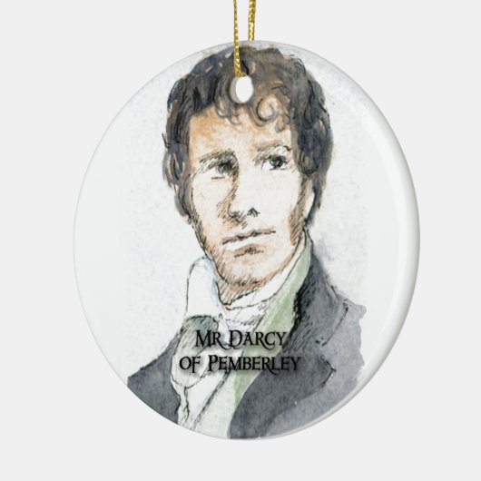 De heer Darcy of Pemberley Keramisch Ornament (Links)