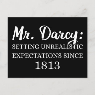 De heer Darcy: onrealistische verwachtingen sinds  Briefkaart