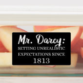 De heer Darcy: onrealistische verwachtingen sinds  Labels (Aangebracht)