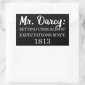 De heer Darcy: onrealistische verwachtingen sinds  Rechthoekige Sticker (Tas)