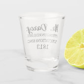 De heer Darcy: onrealistische verwachtingen sinds  Shot Glas (Achterkant)