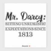 De heer Darcy: onrealistische verwachtingen sinds  Sticker (Vel)