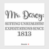 De heer Darcy: onrealistische verwachtingen sinds  Sticker (Vel)
