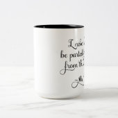 De heer Darcy Quote Jane Austen Tweekleurige Koffiemok (Center)