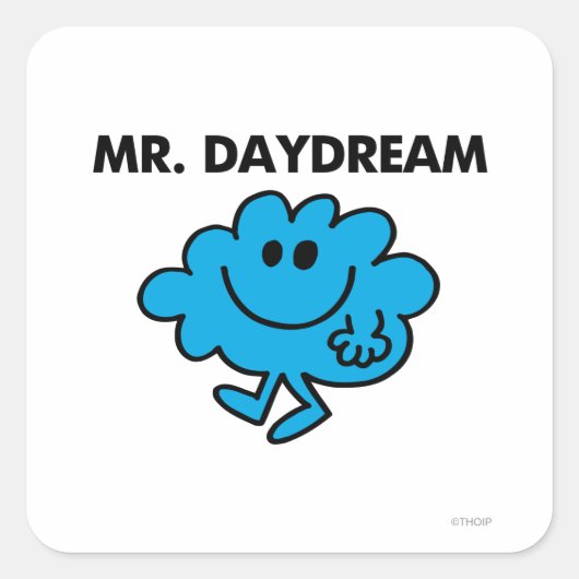 de heer Daydroom Classic Pose Vierkante Sticker (Voorkant)