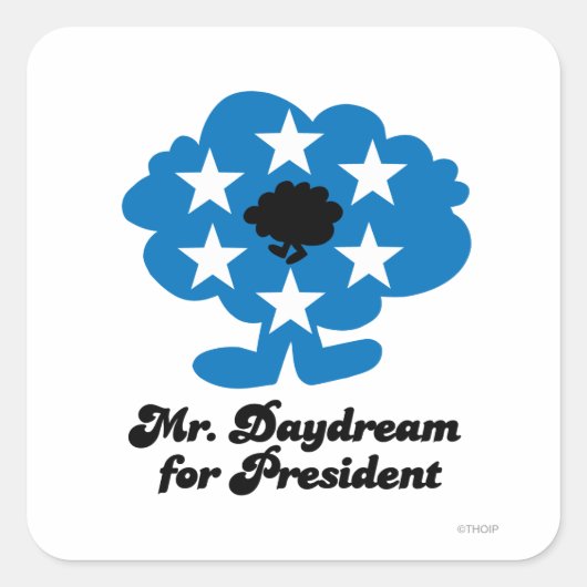 de heer Daydroom For President Vierkante Sticker (Voorkant)